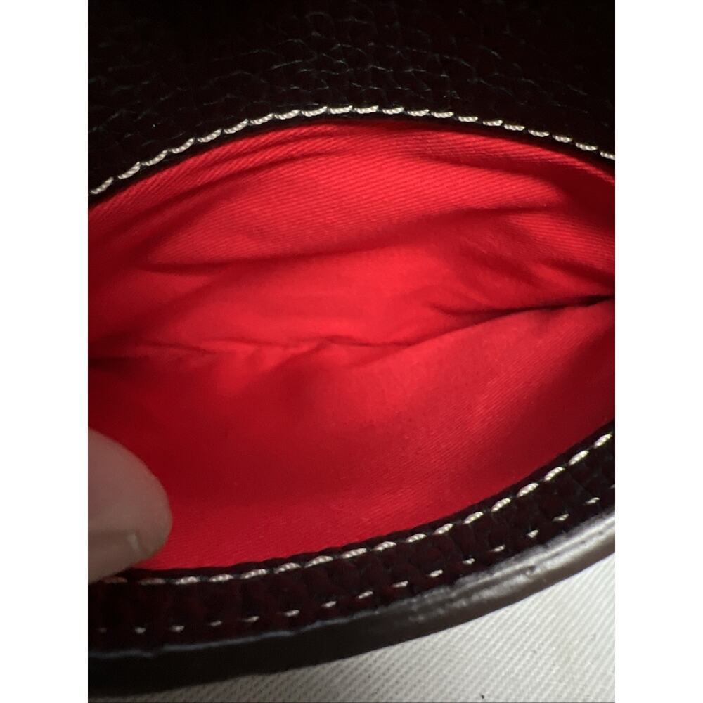 Dooney & Bourke Crossbody Black Pebble Grain Leather Letter Carrier Purse - Picture 6 of 13